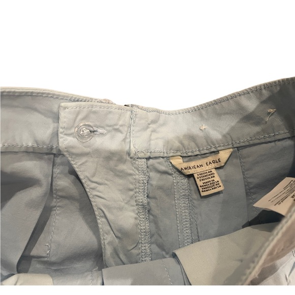 American Eagle Light Blue Pleated Super Hi Rise Stretch Skirt, Size 2. - Picture 4 of 6